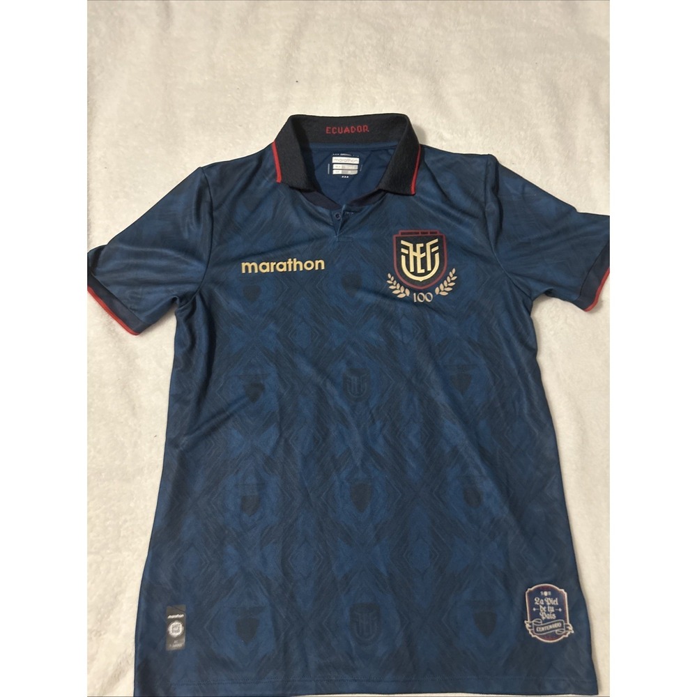 Marathon Ecuador 100th Anniversary Blue Soccer Jersey Size M